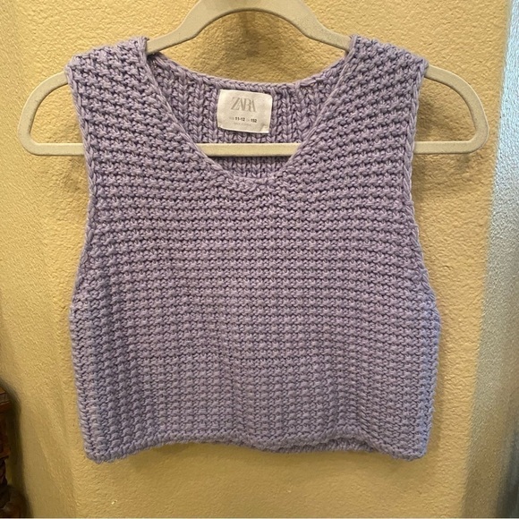 Zara Other - ZARA Girls Light Lavender Knit Vest Size 11-12 Years